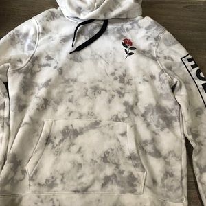 Hoodie (tie dye with roses)